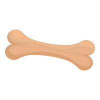 Cartoon bone lying isolated on white background vector