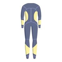 Back view of diving suit for professional diver wearing diving gear vector