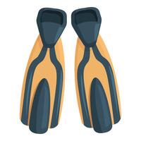 Pair of swimfins is required for diving and swimming underwater vector