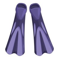 Pair of professional diving flippers for exploring the deep sea vector