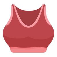 Red sports bra isolated supporting active lifestyle vector