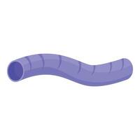 Flexible modern ventilation pipe creating airflow with bends vector