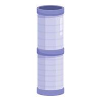 Water filter cartridge purifying drinking water removing impurities vector