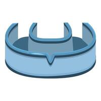 Futuristic empty reception desk waiting for clients in a game vector