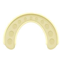 Denture showing upper teeth with gums illustration vector