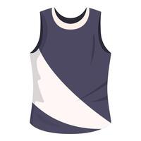 Stylish sleeveless tank top featuring a modern asymmetrical design vector