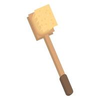 Long handle bath brush for washing and scrubbing vector