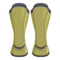 Pair of football shin guards protecting player legs vector