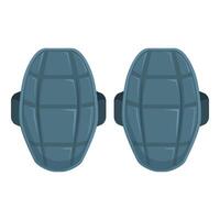 Pair of blue cricket pads protecting legs from impact vector