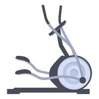 Elliptical trainer machine for fitness workout standing isolated vector