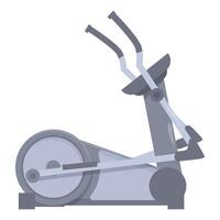 Elliptical trainer standing ready for workout session vector