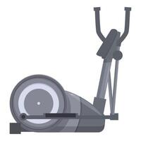 Modern elliptical trainer machine standing on white background vector