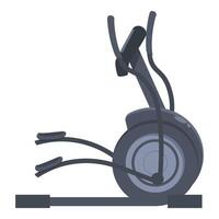 Modern elliptical cross trainer machine standing on white background vector