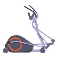 Elliptical trainer machine is standing on white background vector