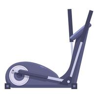 Modern elliptical trainer machine standing isolated on white vector