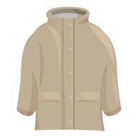 Beige jacket with buttons and pockets folded on a white background vector