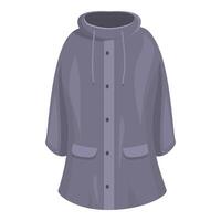 Waterproof raincoat protecting from cold and wet weather vector