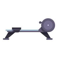 Modern rowing machine for working out at home vector