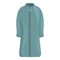 Long raincoat protecting from cold and rain vector