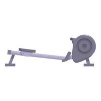 Modern rowing machine standing ready for exercise vector
