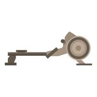 Rowing machine providing indoor exercise training session vector