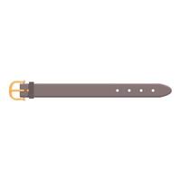 Brown leather belt with golden buckle fastened lying horizontally vector