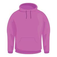 Pink hoodie showing casual style with drawstring and pocket vector