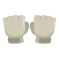 Pair of fingerless gloves for working out showing palms vector
