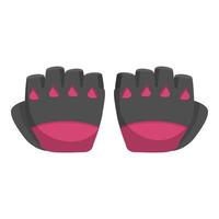 Pair of fitness gloves for weight lifting showing open hand vector