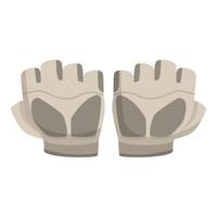 Pair of fingerless gloves for protecting hands while cycling vector