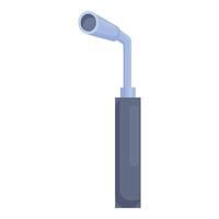 Gas welding torch burning with blue flame for metalworking vector