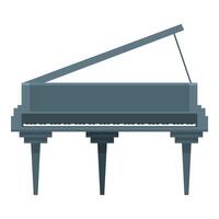 Grand piano standing with open top in minimalist style vector