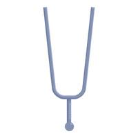 Tuning fork standing on white background vector