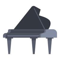Grand piano standing with open top lid vector