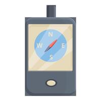 Modern electronic compass displaying north direction on smartphone vector
