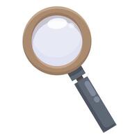 Magnifying glass is searching for clues and making discoveries vector