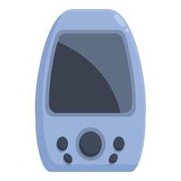 Portable gaming console with screen displaying exciting gameplay vector