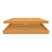 Empty open pizza box is waiting for food delivery vector