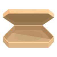 Empty octagonal cardboard box open lid packaging vector