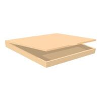 Square cardboard box opening isolated on white background vector