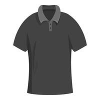 Black polo shirt with buttons showing uniform vector