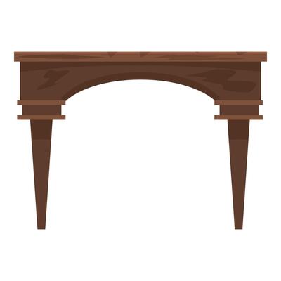 Wooden table standing on two legs furniture