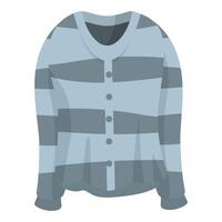 Striped prisoner uniform with long sleeves representing imprisonment vector