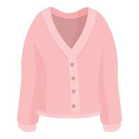 Pink cardigan with buttons showing cozy style vector