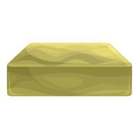 Big square butter block sitting on countertop vector