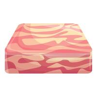 Raw tuna fillet block for sushi or sashimi dish vector