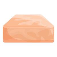 Big piece of raw salmon fillet lying on white background vector