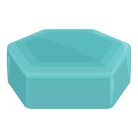 Turquoise hexagon platform displaying minimalist design vector