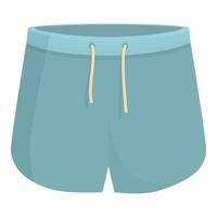 Blue shorts with drawstring isolated on white background vector