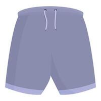 Grey sport shorts with drawstring for training vector